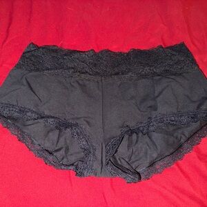 Victoria's Secret Black Lace Trim Panties
